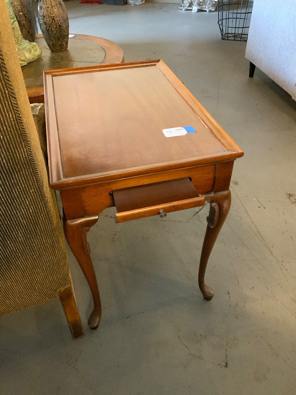 Wood End Table with Tray|286887