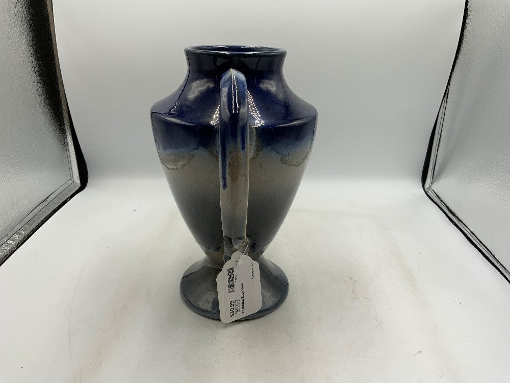 2 Handle Blue Vase|287187