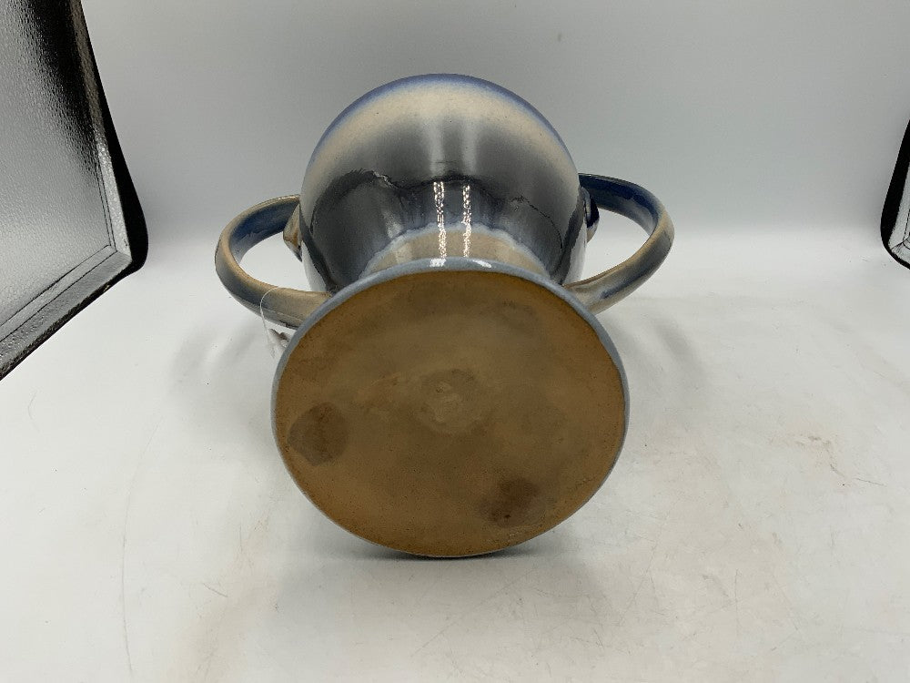 2 Handle Blue Vase|287188