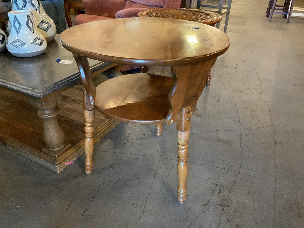 Wood Round End Table|289246