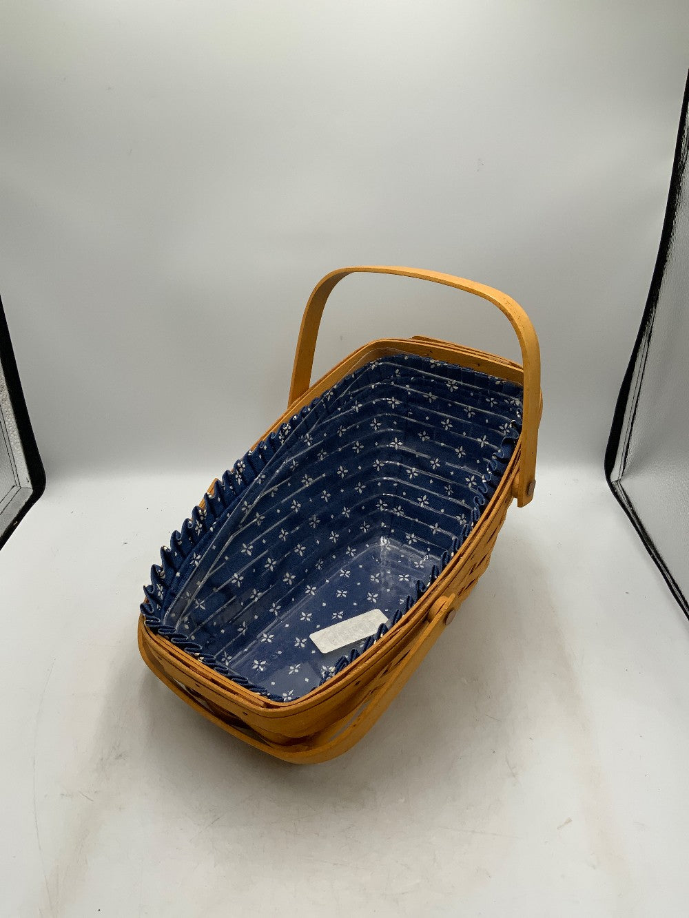 Longaberger 2000 Vegetable Basket w/ Blue Liner + Protector|289655