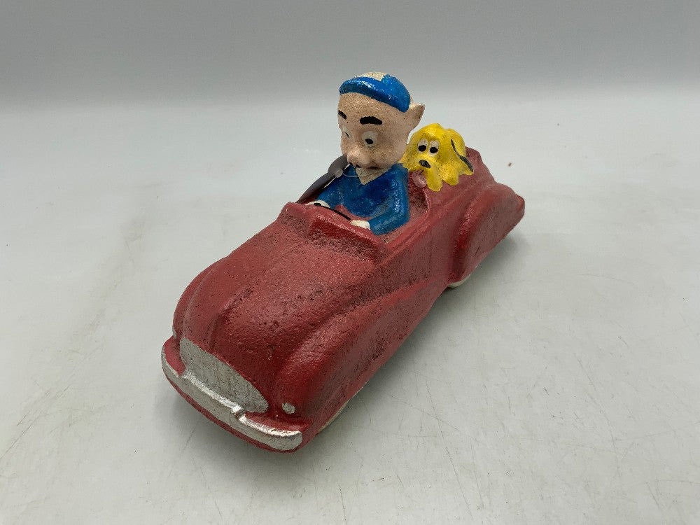 Vtg Porky Pig & Pluto Cast Iron Car|282907