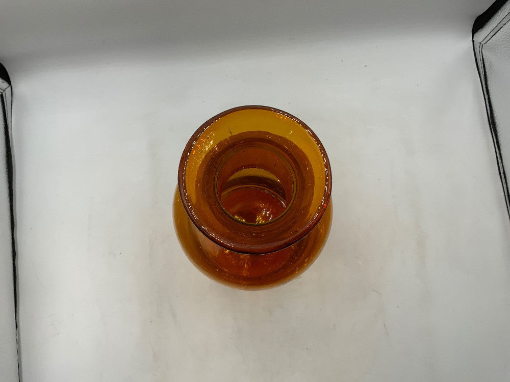 Amber Large Bubble Glass VAse|283144
