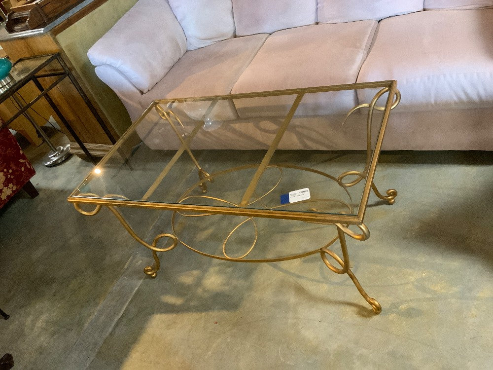 Gold/Glass Coffee Table|283563