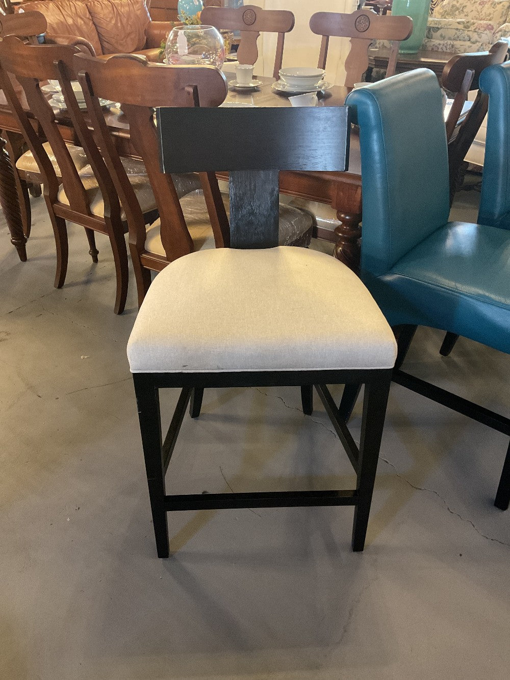 Black and Wood Stool|284313