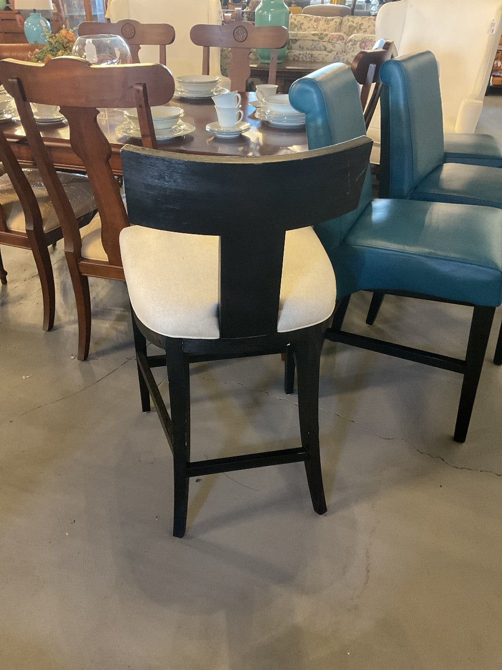 Black and Wood Stool|284314
