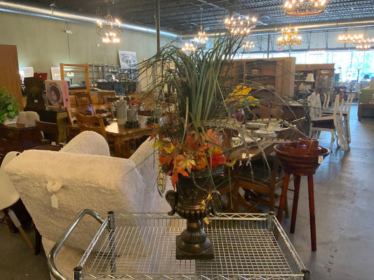 Tall Fall Floral w Bronze Urn|285049