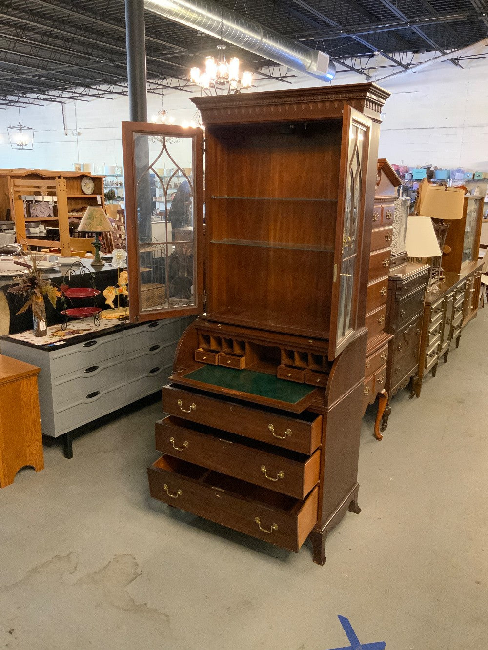 Jasper Cherry Rolltop Secretary Desk|285683