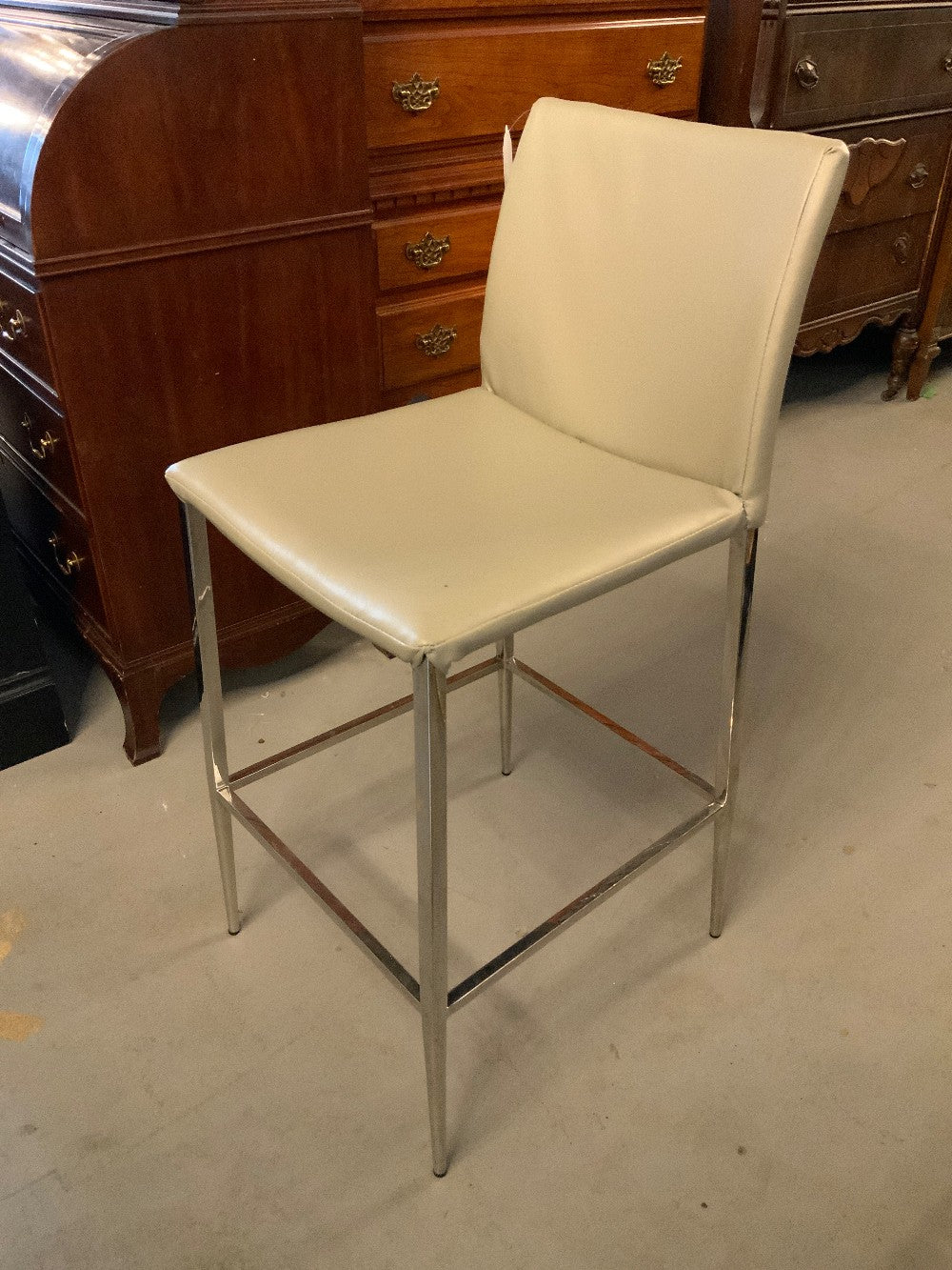 Gray/chrome Barstool|286008