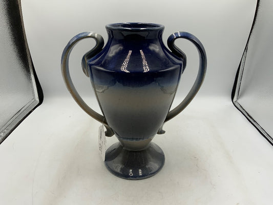 2 Handle Blue Vase|287184
