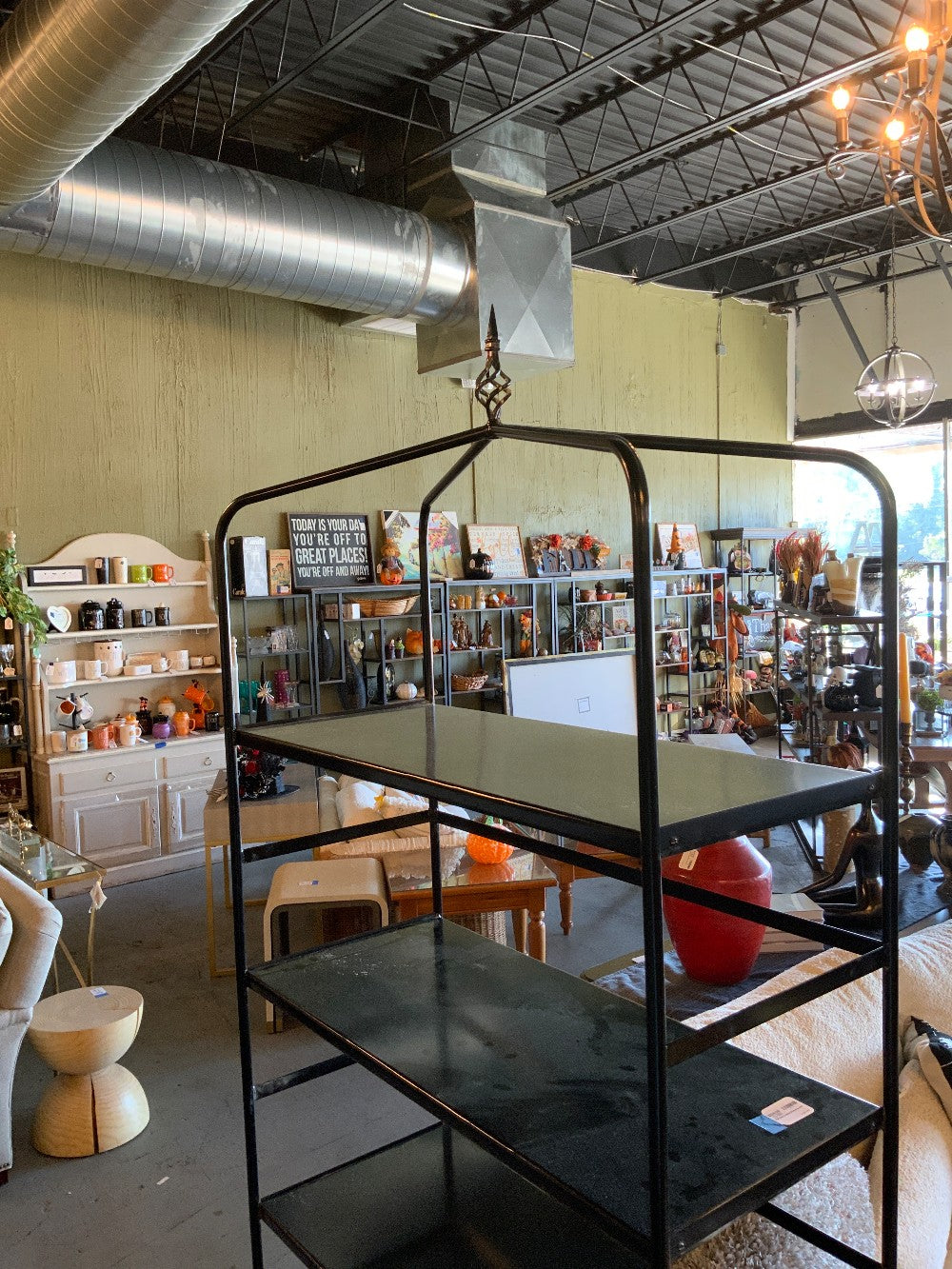 Tall Black Metal Shelving Unit|287652
