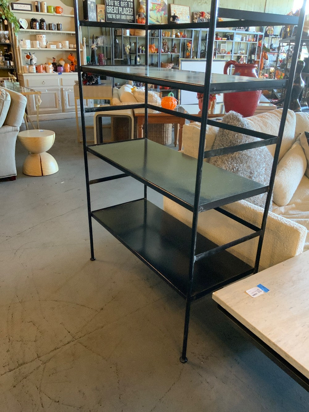 Tall Black Metal Shelving Unit|287653