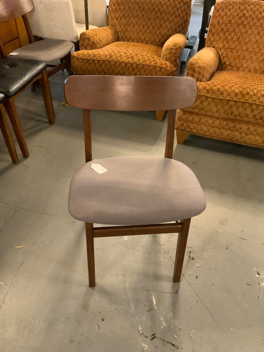 Dark Wood & Grey Seat Dining Chair|287667