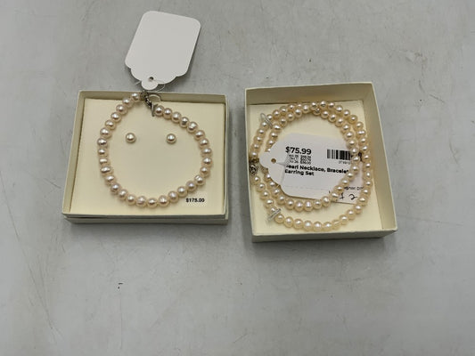 Pearl Necklace, Bracelet & Earring Set|288004
