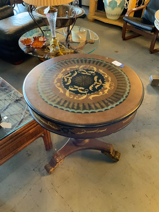 Painted Round Accent Table|288573