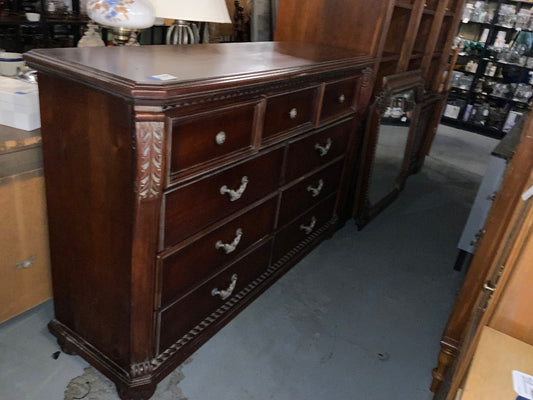 Ornate Cherry Dresser w/ Mirror|288665