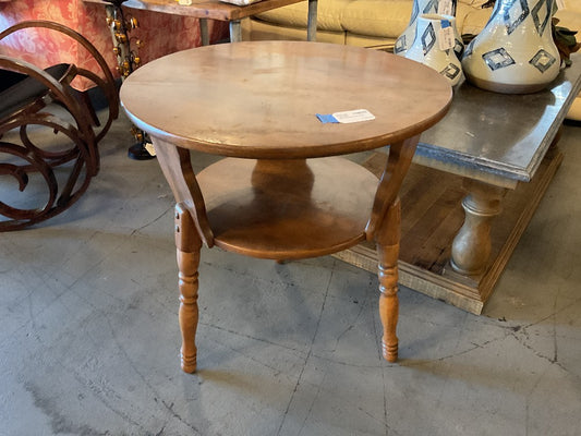 Wood Round End Table|289245