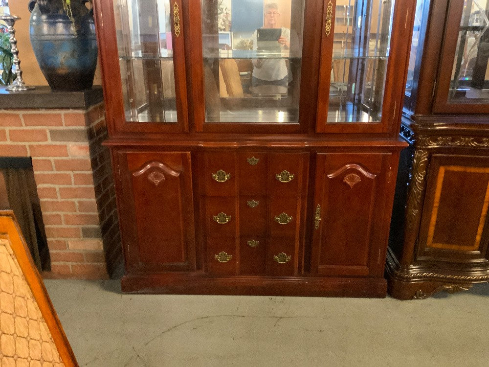 Cherry 2pc China Hutch|289316
