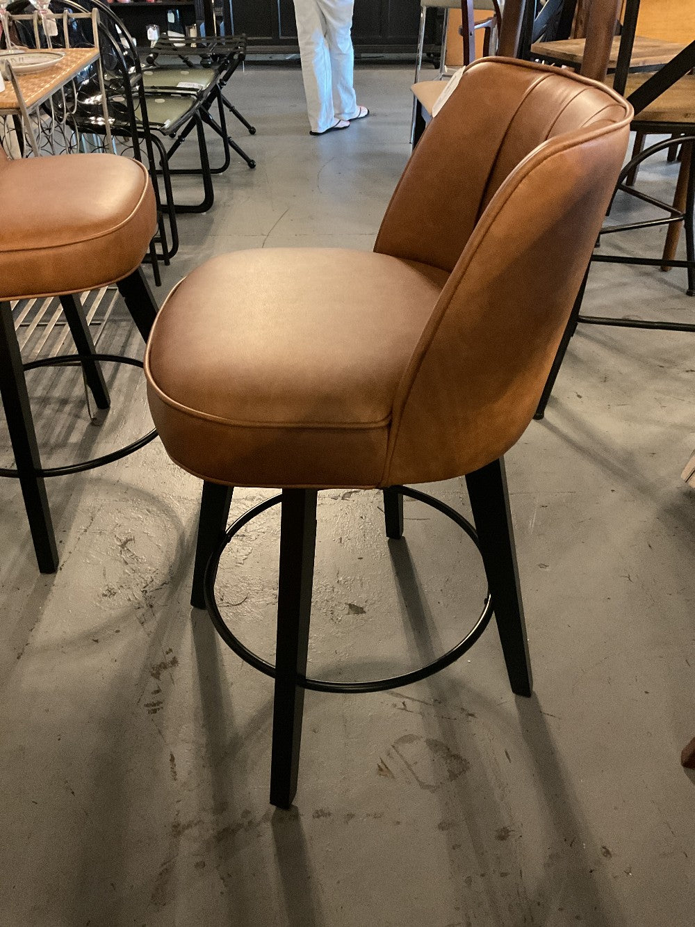 Brown Swivel Barstool|289398