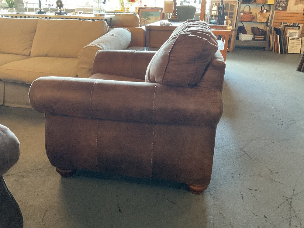 Microsuede Brown Accent Chair|289420