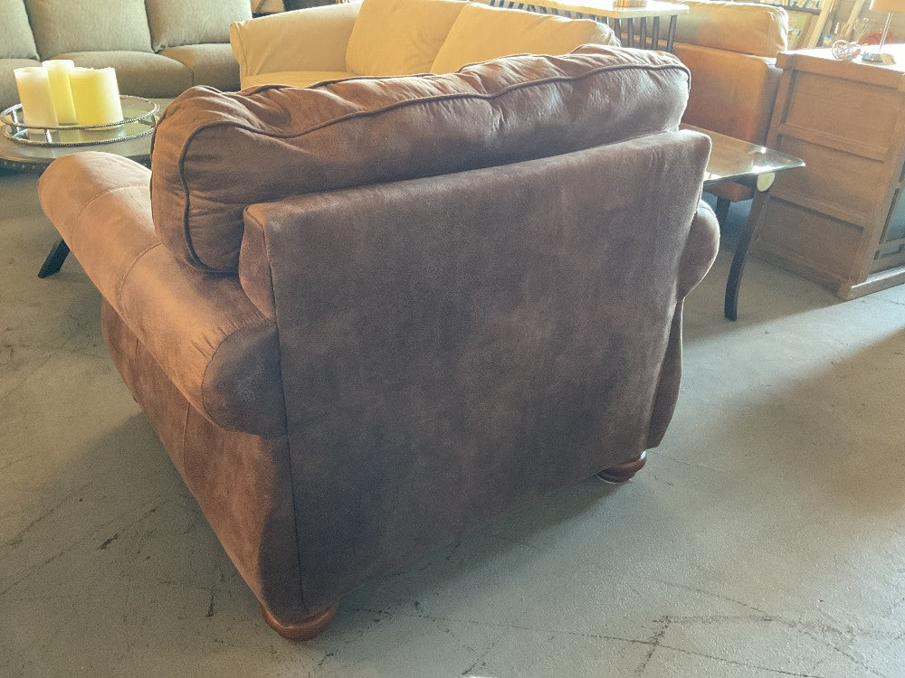 Microsuede Brown Accent Chair|289421