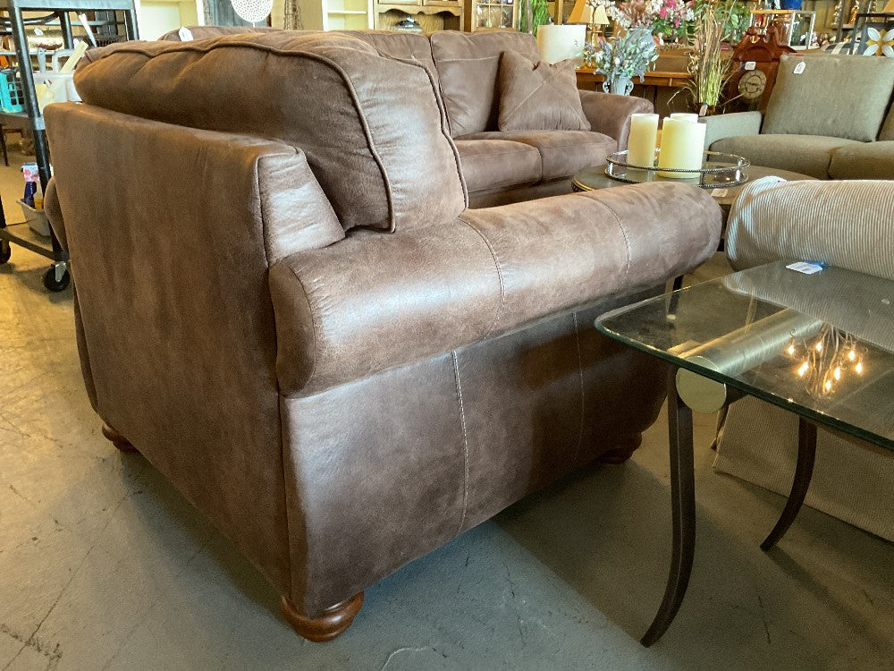 Microsuede Brown Accent Chair|289422