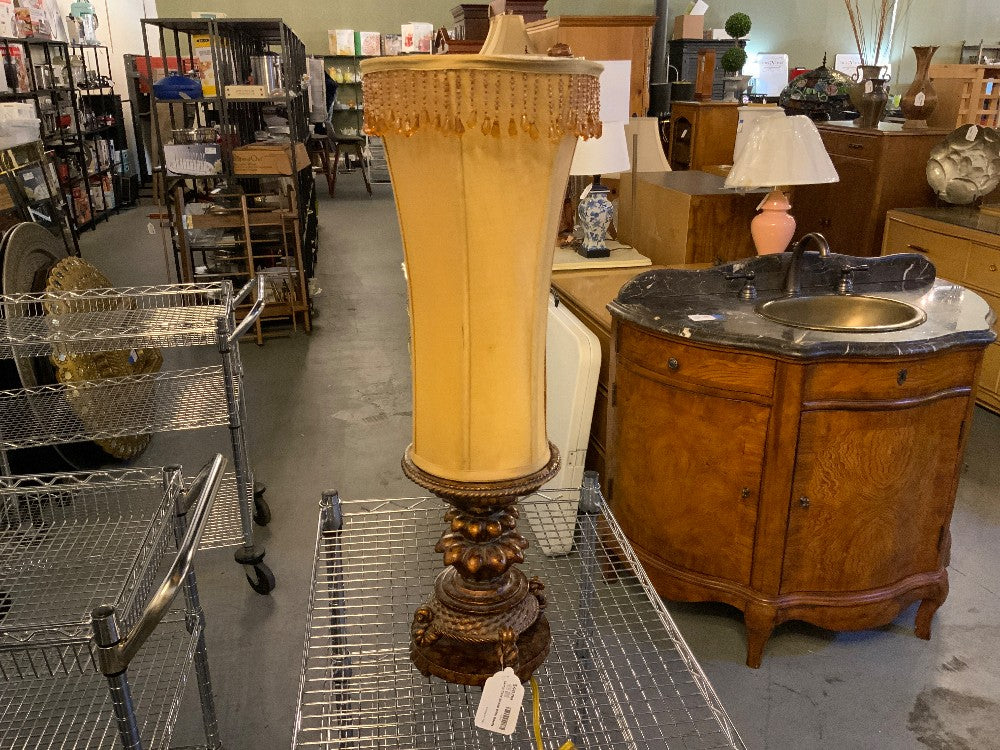 Lamp Gold Shade With Beads|289462