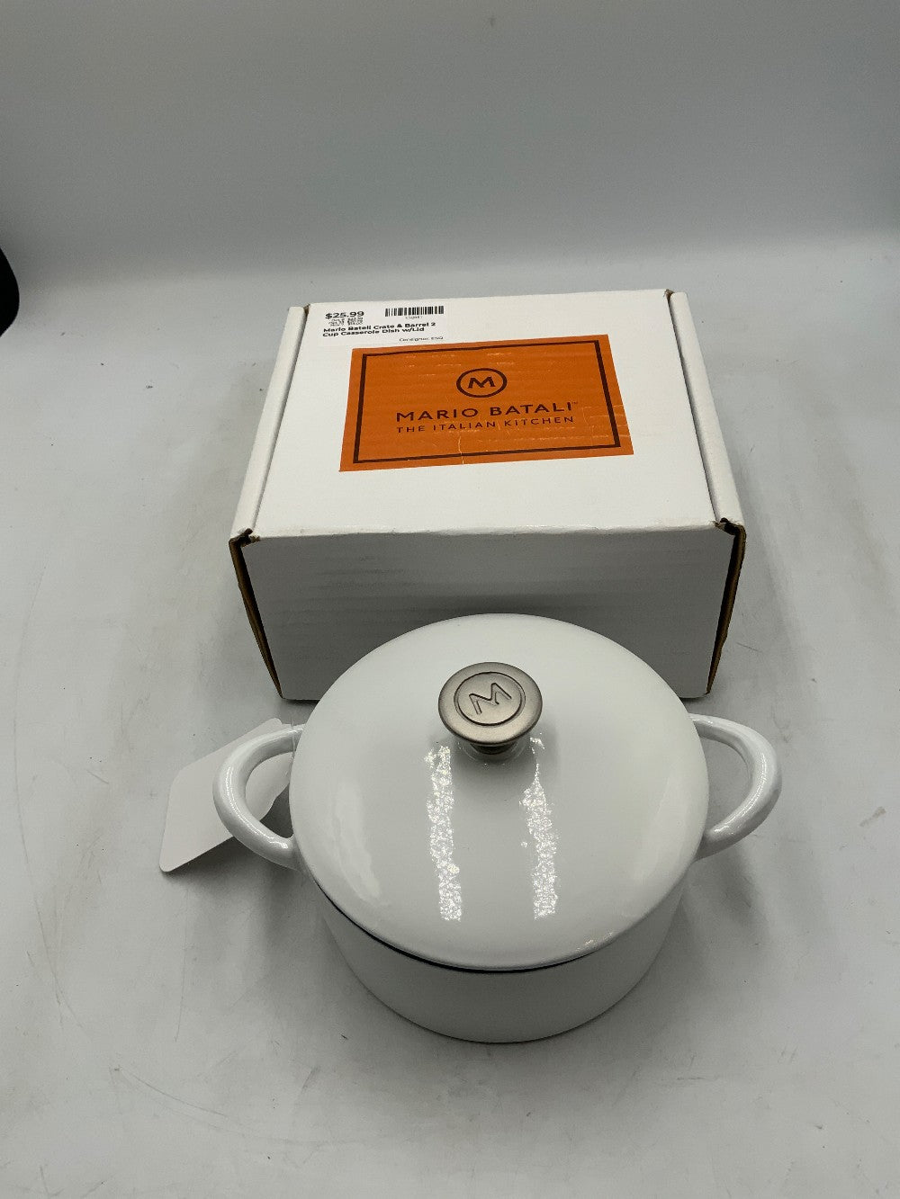 Mario Bateli Crate & Barrel 2 Cup Casserole Dish w/Lid|289605
