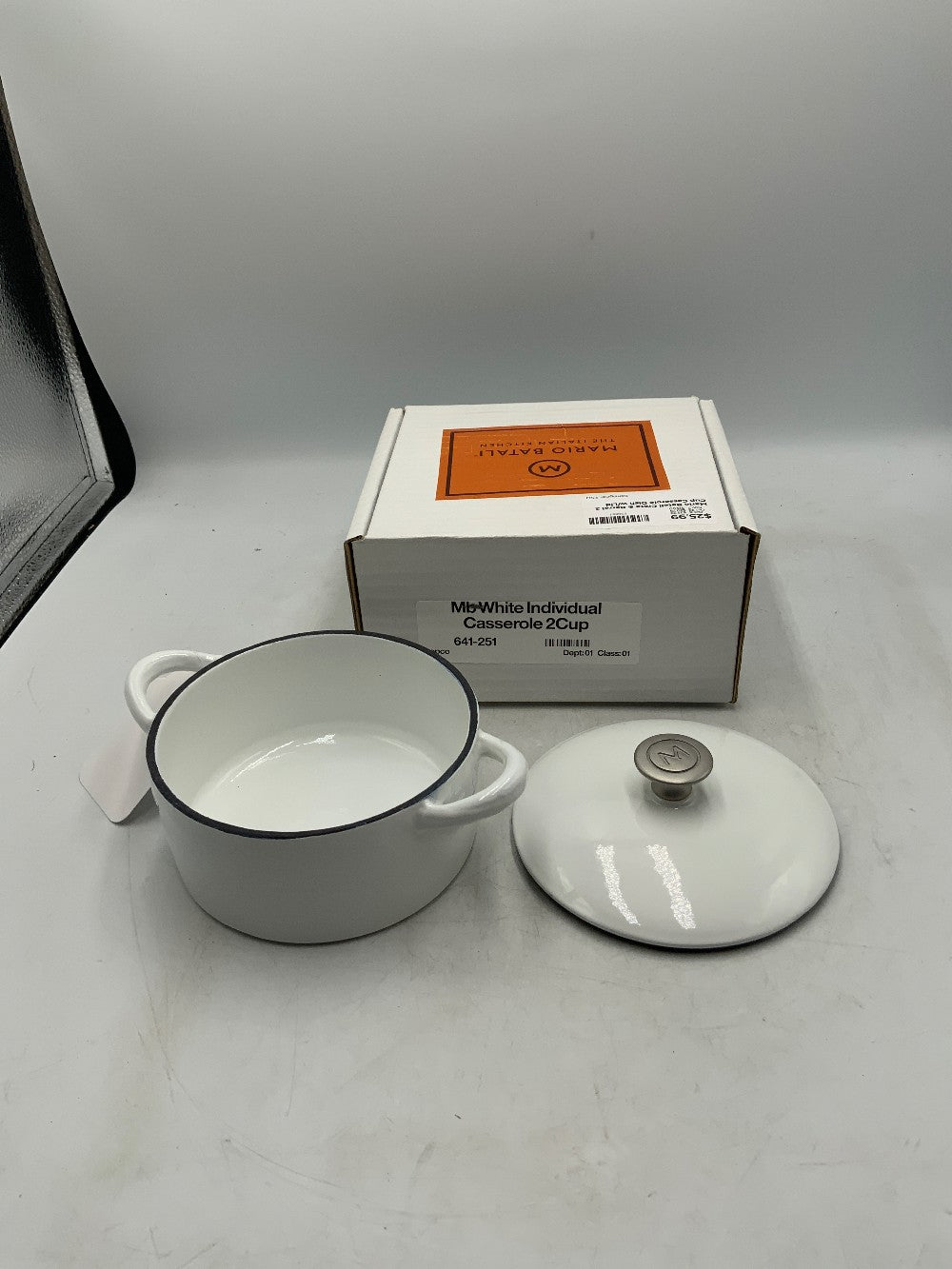 Mario Bateli Crate & Barrel 2 Cup Casserole Dish w/Lid|289606