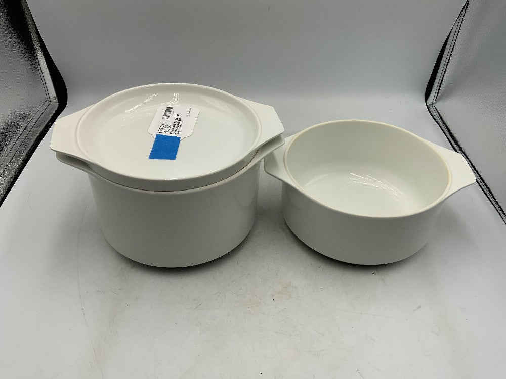 Flammfest White 3 pc Stacking Dish Set|289632